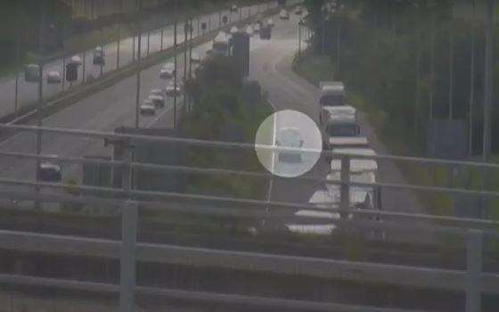 Dramatic footage shows driver doing a U-turn on the M20. Picture: Kent Police (3301392)