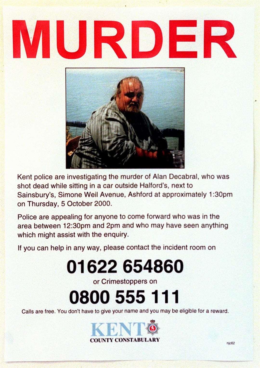Leaflets were handed out to shoppers after the murder