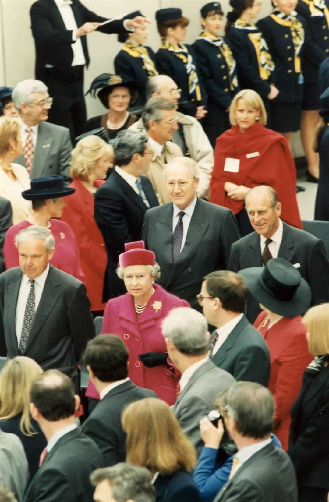 The Queen arrived at the opening ceremony of the Channel Tunnel in 1994
