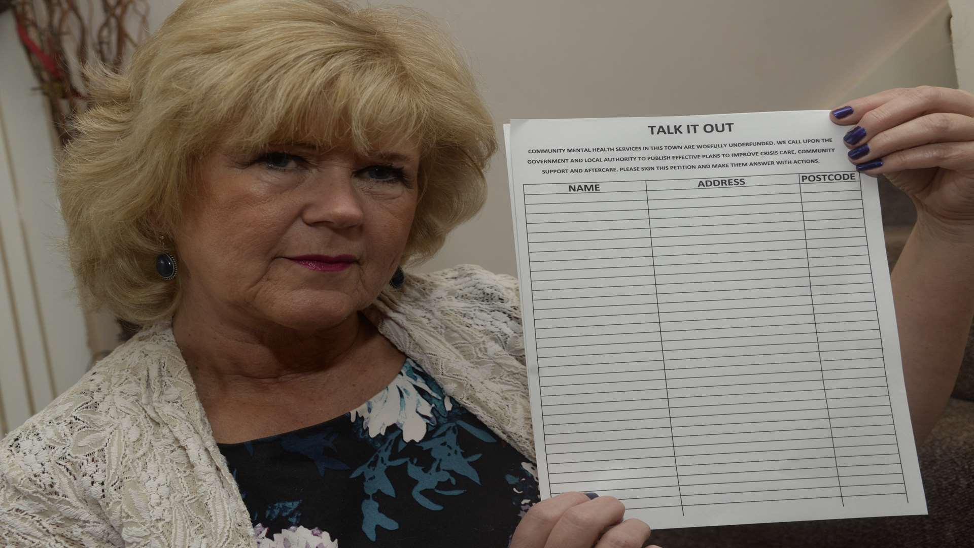 Mental health campaigner Tracy Carr will be in Deal High Street with a petition for better mental health care, today.