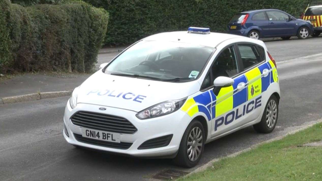 Police remained in Lurkins Rise, Goudhurst on Tuesday following a gang attack on Monday (14894815)