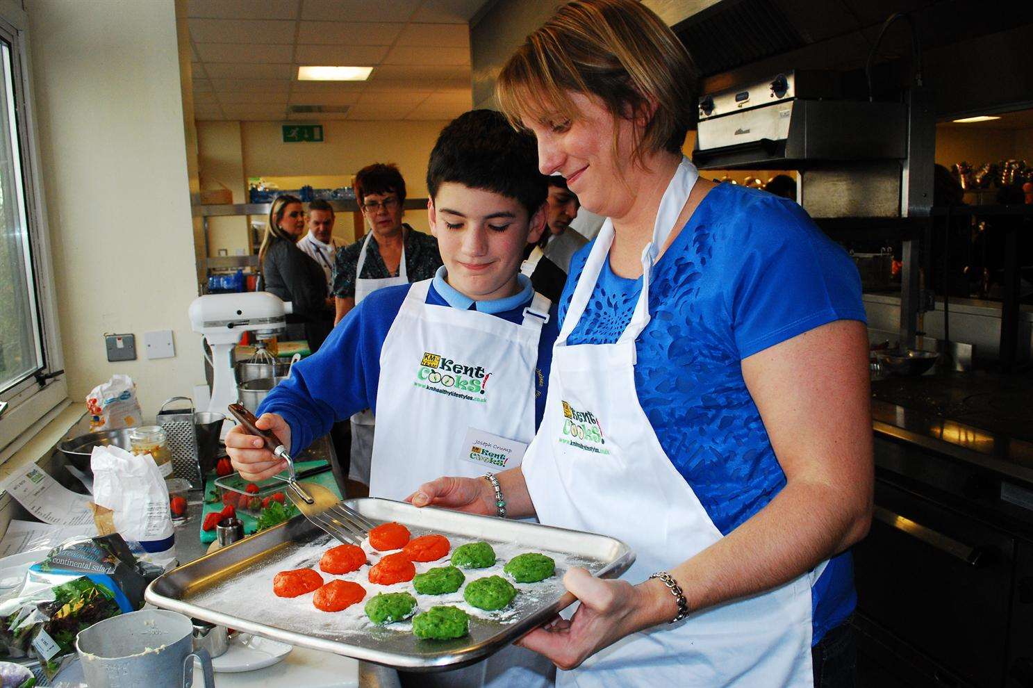 Competitors at work in the kitchen during last year's Kent Cooks competition