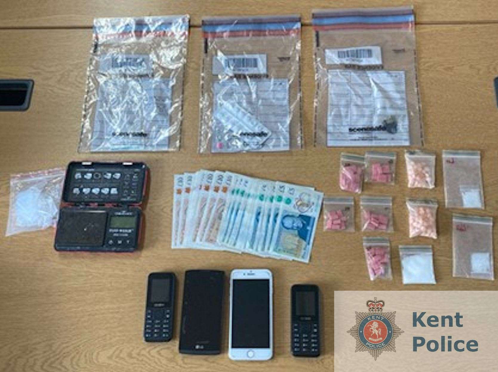 Items seized in the operation. Picture: Kent Police