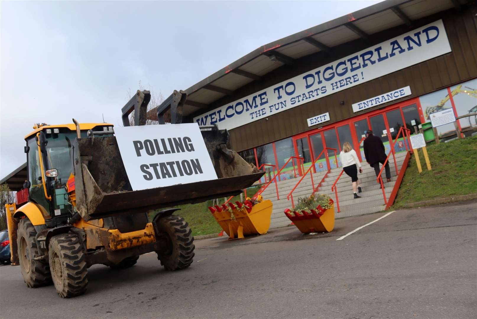 Diggerland at Medway Valley Leisure Park is a polling station in today’s local elections in Medway