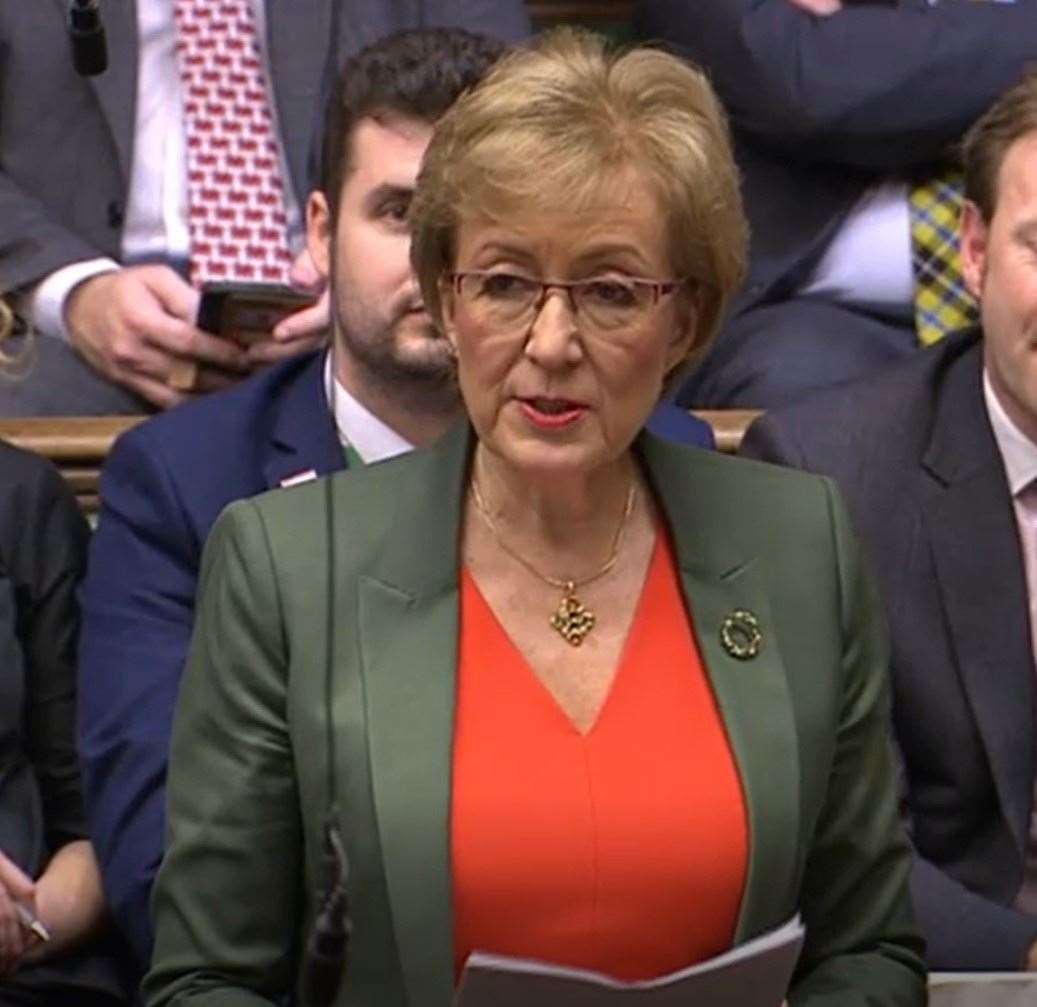 Andrea Leadsom speaks during Prime Minister’s Questions in the House of Commons, London (House of Commons/PA)