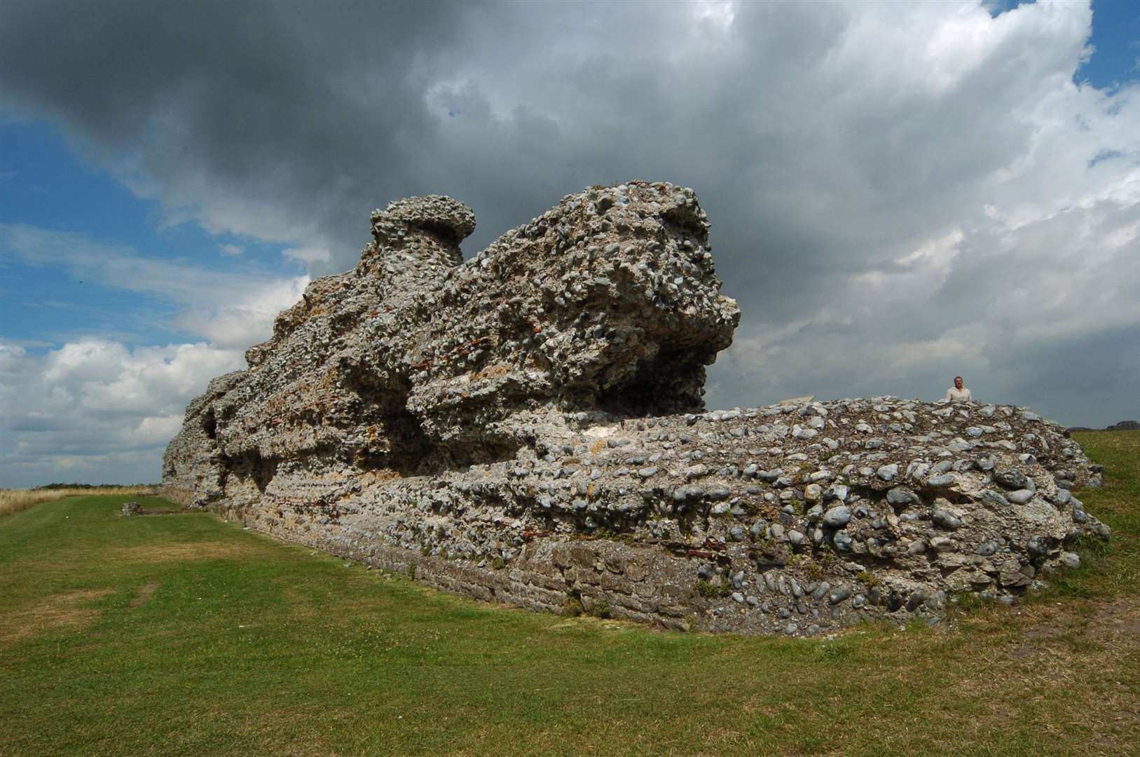 The remains of the Richborough Roman fort can still be seen today