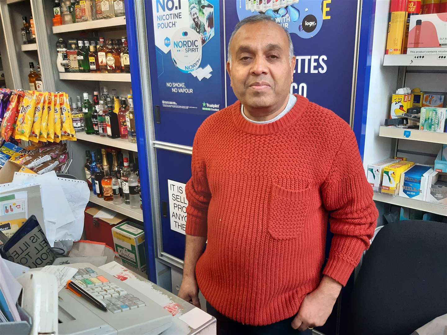 Mike Patel of Betty Newsagents, Upper Fant Road, Maidstone