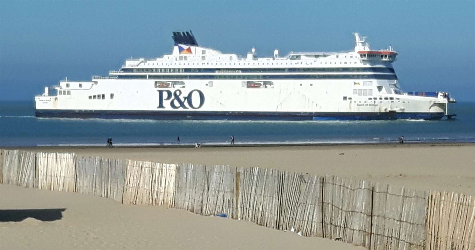 A P&O vessel arriving at Calais. Library image