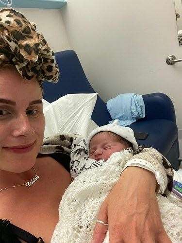 Nicola Biddiscombe, from Gravesend, delayed cancer treatment to safely deliver her third child, Jasmine. Photo: Charlotte Crouch/ JustGiving.