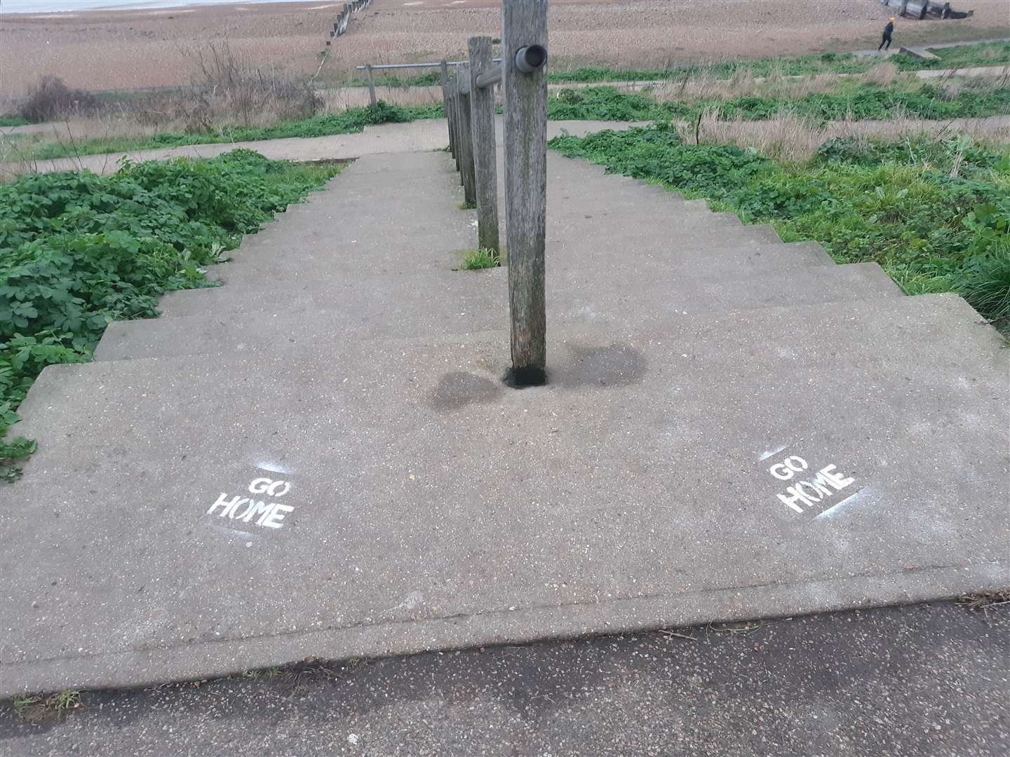 The signs have been spray painted around Tankerton. Picture: Georgina Angell