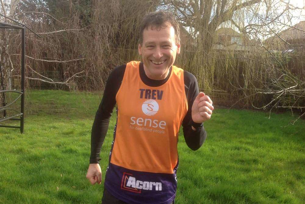 Trevor Harrison who is doing the marathon for Sense