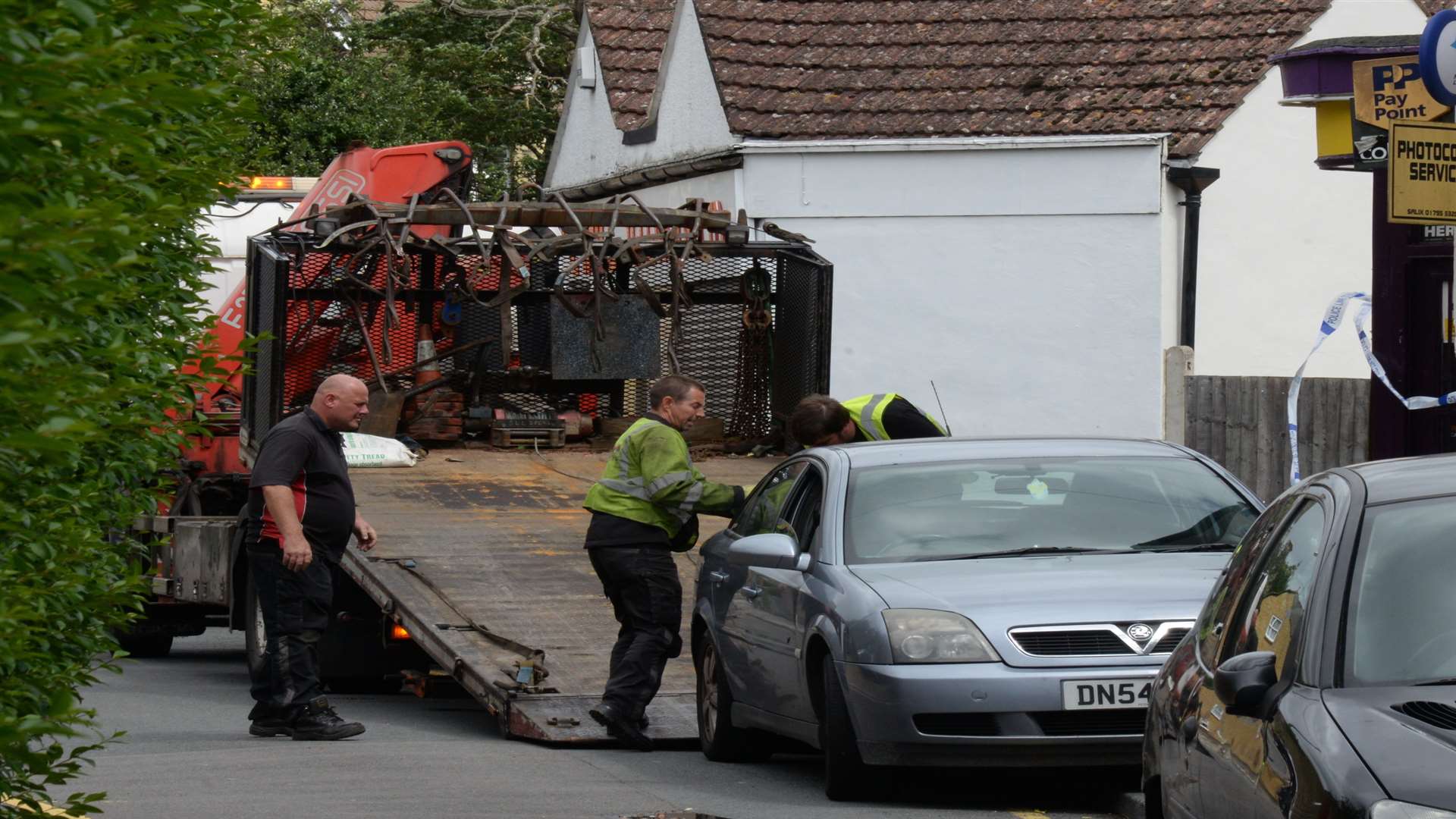 Another vehicle is removed from the scene