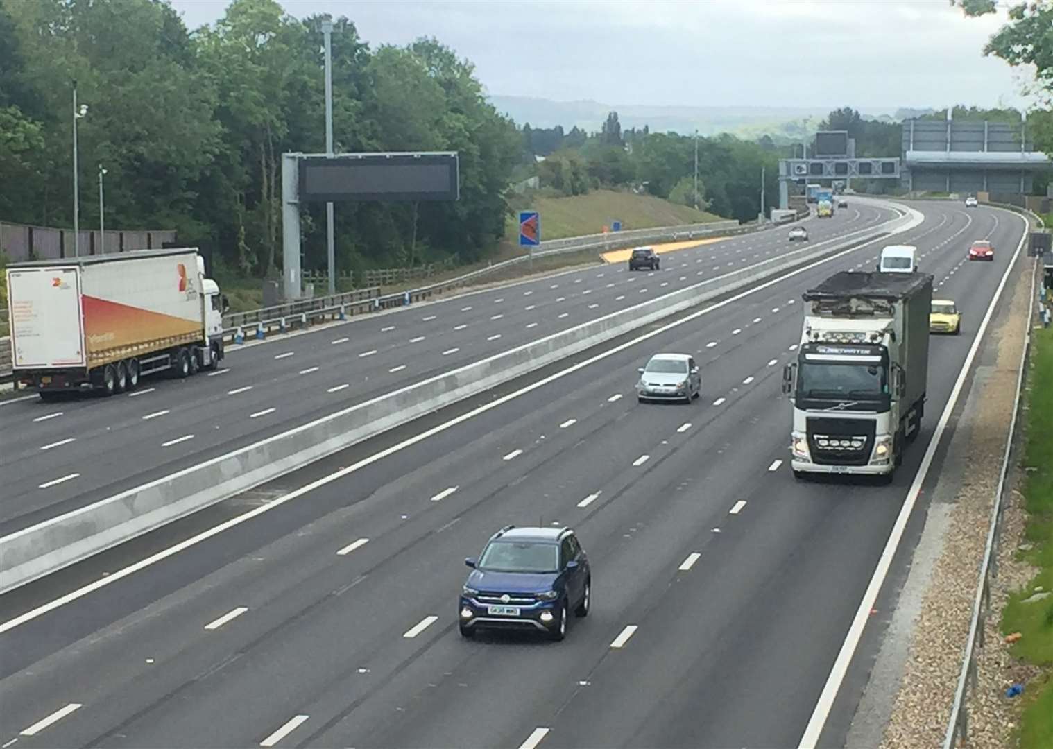 A stretch of smart motorway on the M20