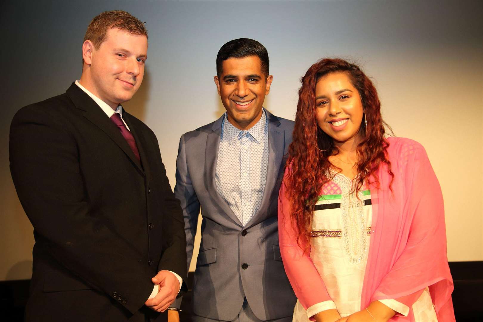 Samual Frain of GMM Films, Gurvinder Sandher CEO of Kent Equality Cohesion Council and Producer and Sonia Nayyar of Assistant Producer of the film (1478021)