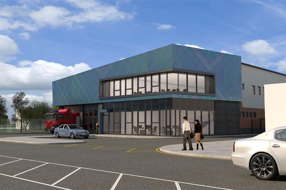 Artist's impression of the new fire station in Chatham