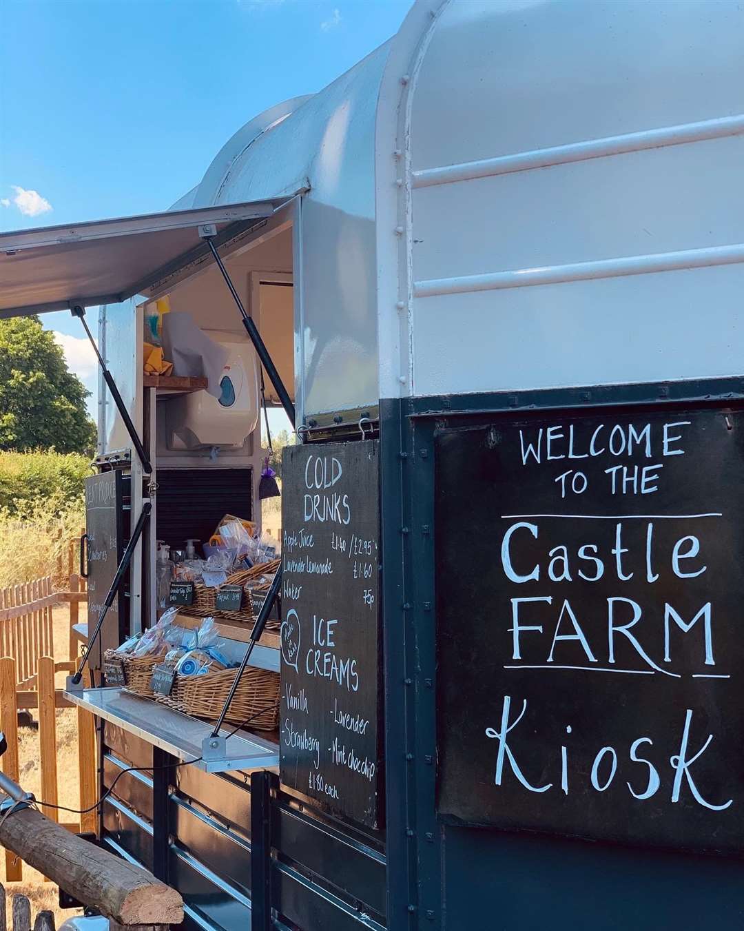 Castle Farm's kiosk is open at weekends now