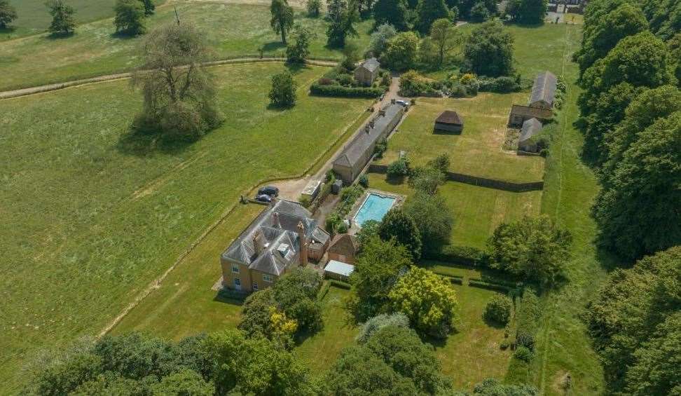 A Georgian home with a swimming pool is part of the listing. Picture: Strutt and Parker/Rightmove