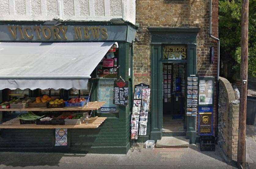 Victory News in Nelson Place in Broadstairs was broken into and cash and goods stolen. Pic: Google Street View. (17792195)