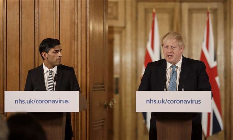 Prime Minister Boris Johnson and Chancellor Rishi Sunak announced the loan scheme as part of a package of support during the crisis. Picture: Matt Dunham/PA Wire
