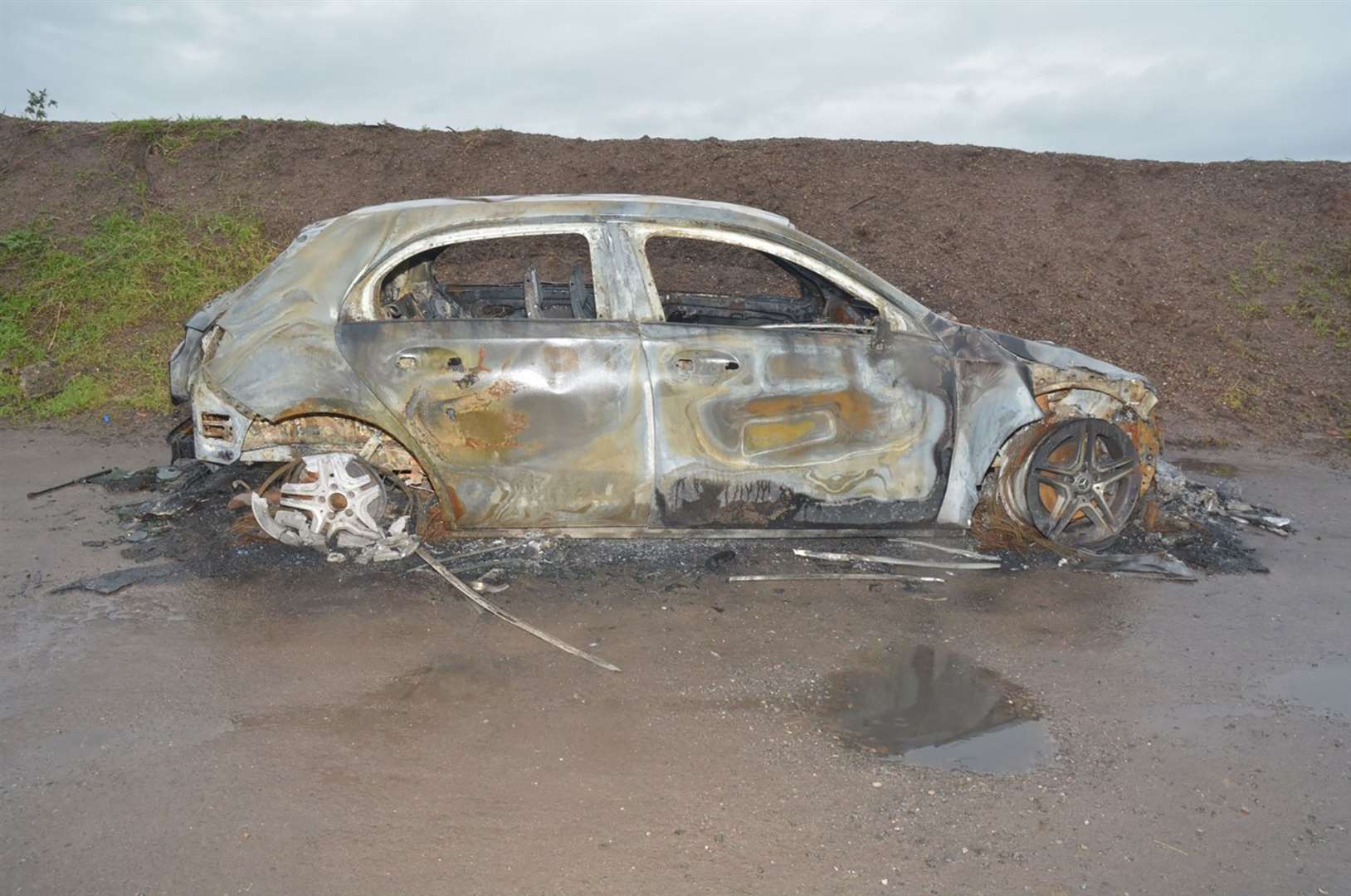 The Mercedes A Class car used in the Christmas Eve shooting (Merseyside Police)