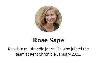 A profile for a supposed journalist at Kent Chronicle, as it appeared on the website