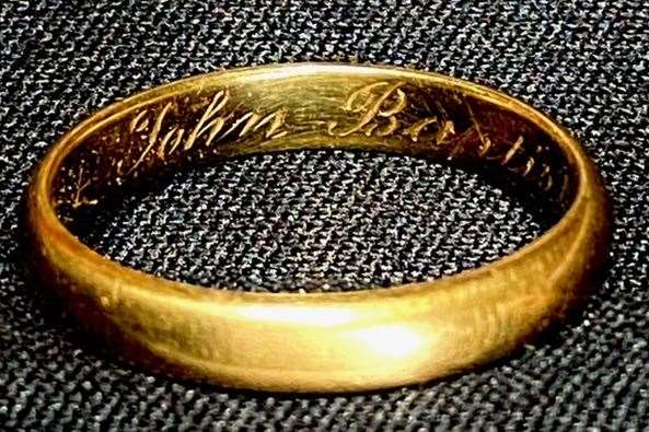 The ring found by Mr Stevens, which is inscribed ‘Jesus, John Baptist’