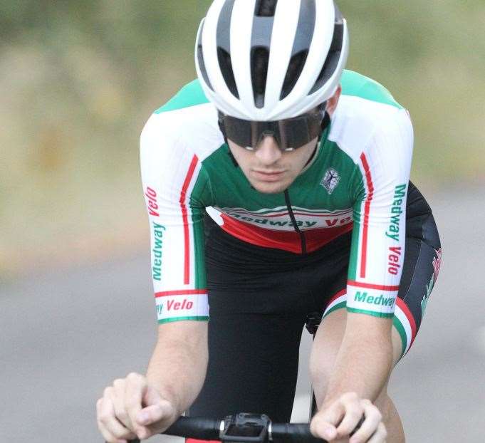 Medway Velo's Kieran Lawler finished ninth and top rider for his team. Picture: Mike Savage Photography