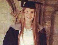 Fiona Tucker, who died in Canterbury in 2018, pictured on her graduation day