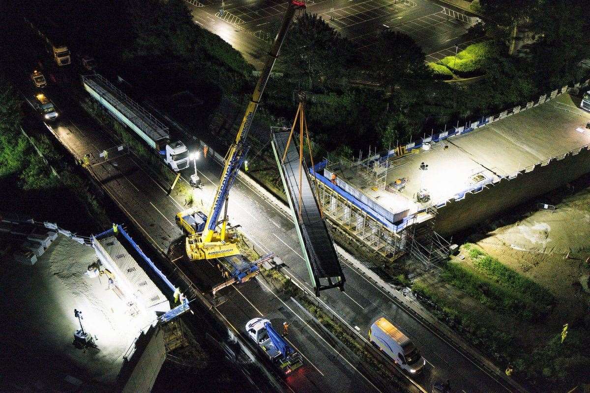 A new bridge is being constructed as part of the Dover Fastrack scheme. Picture: Dover District Council