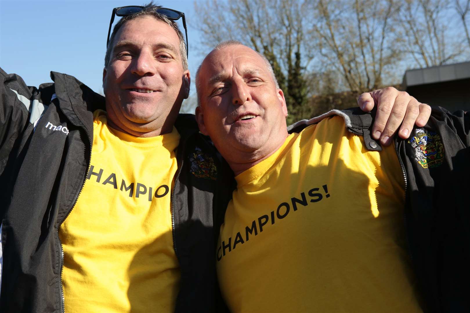 Fans celebrate Utd's promotion at Dulwich