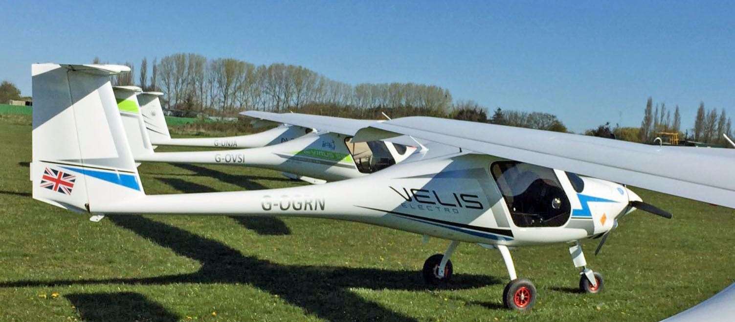 One of the electric planes expected to use the airstrip if its granted planning permission