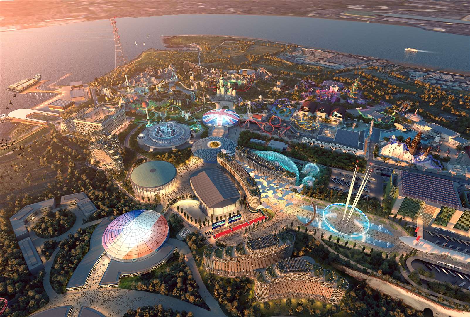 A CGI of what the London Resort theme park was projected to look like. Photo: London Resort