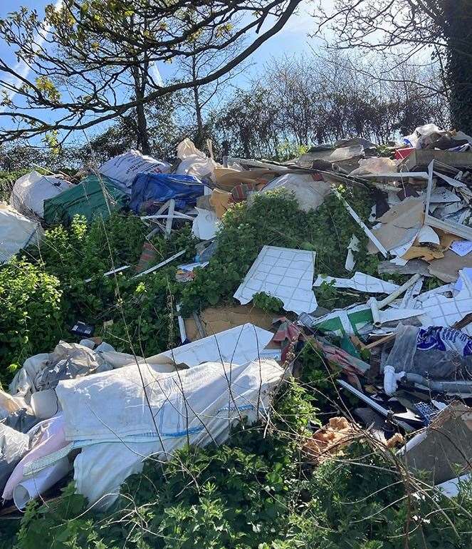 Building waste tipped. Photo: Gravesham council