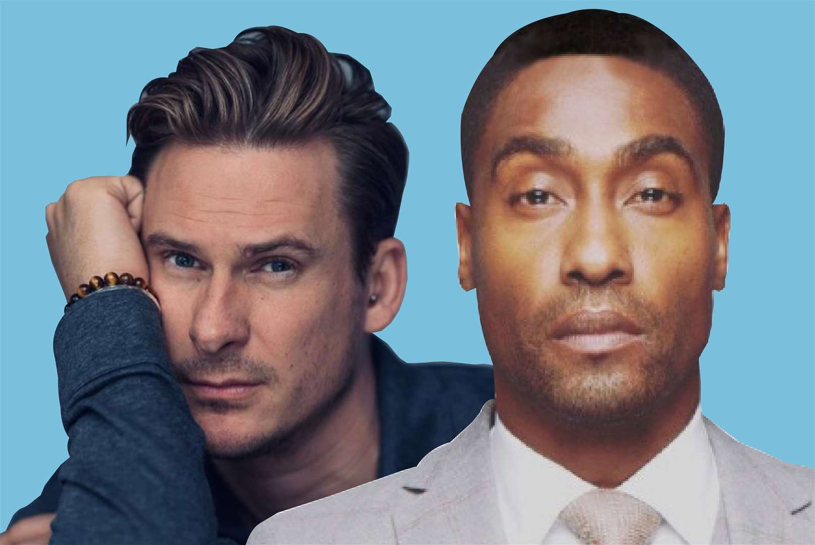 Lee Ryan and Simon Webbe from boyband Blue will be performing alongside Scouting For Girls, Liberty X and East 17. Picture: Foodies Festival