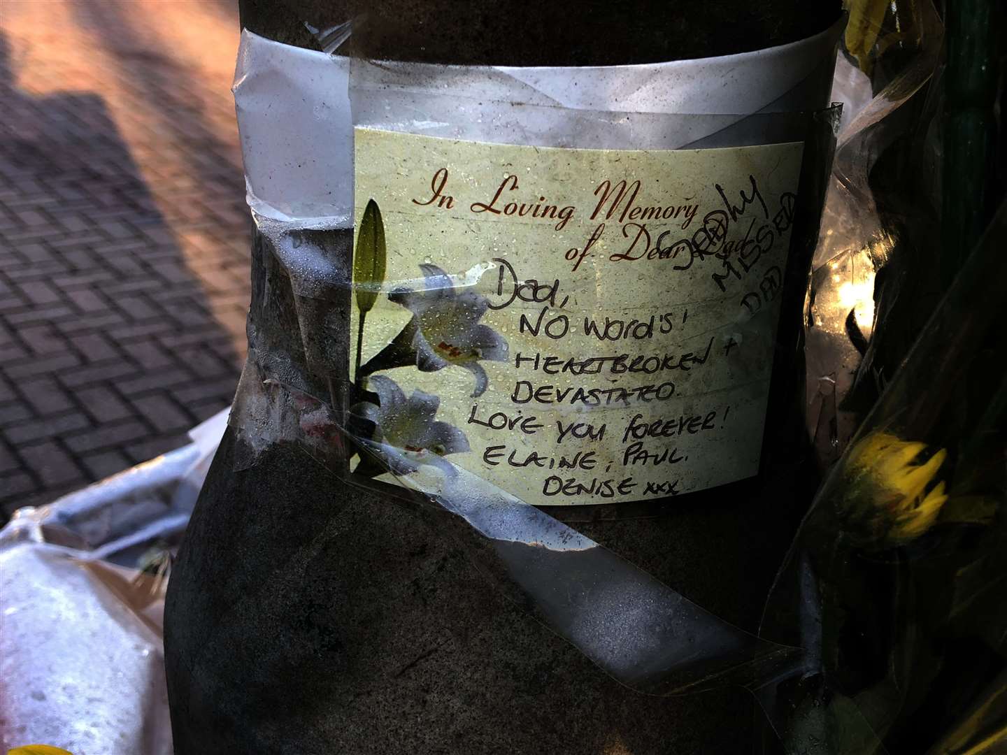 Tributes were left at the scene of the incident where Paul Pratt died. (1248679)