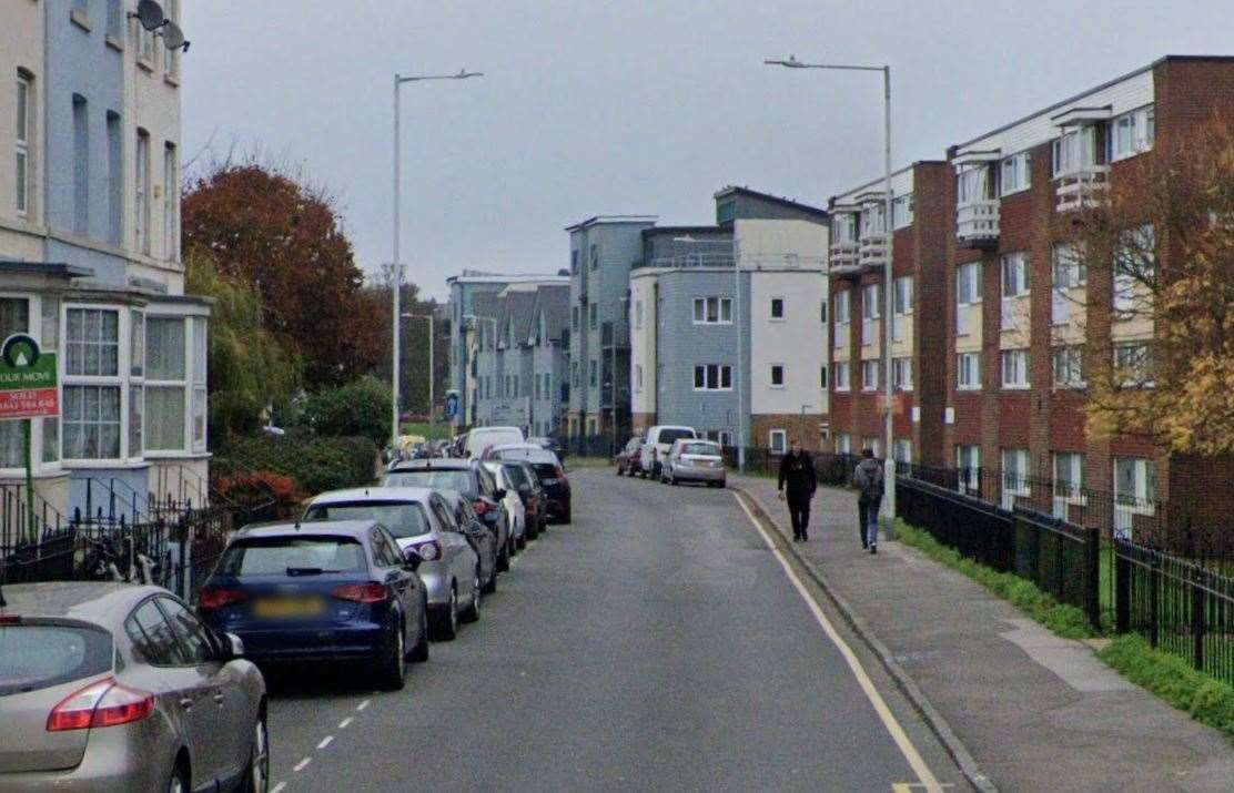 The attack happened in Hardres Street, Ramsgate. Pic: Google
