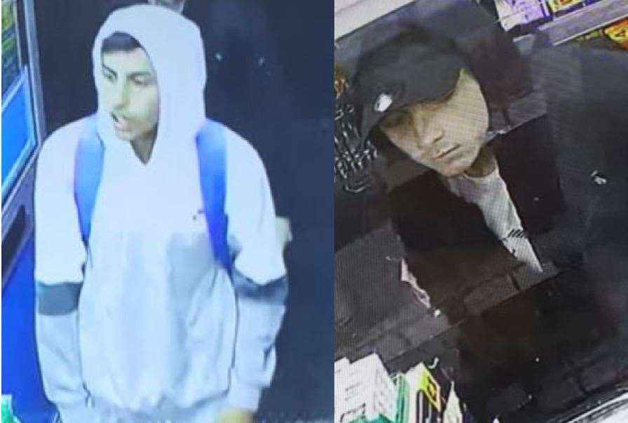 Police would like to speak to these two men following the attempted robbery outside Broadstairs railway station. Picture: British Transport Police