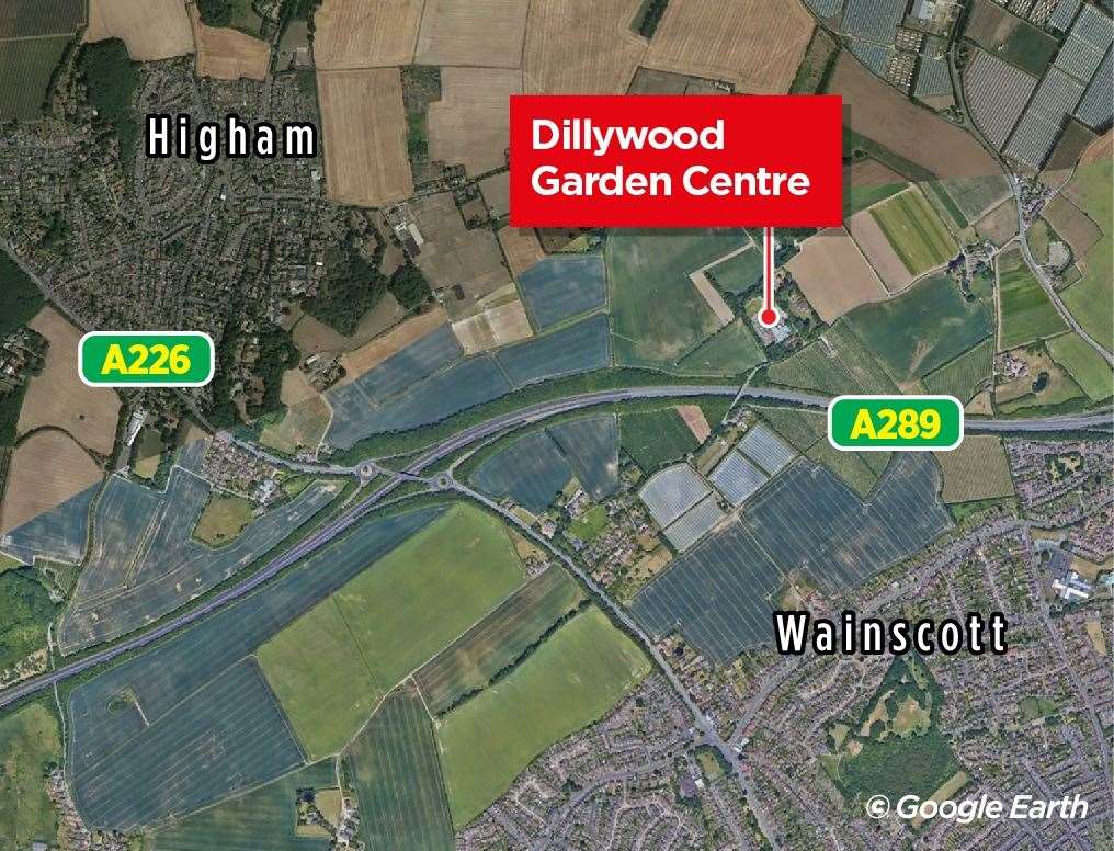 Dillywood Garden Centre is situated just off the A289 in Dillywood Lane