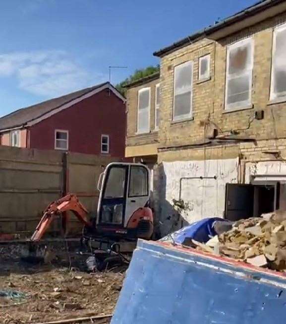 The building was in a poor condition when builders moved in