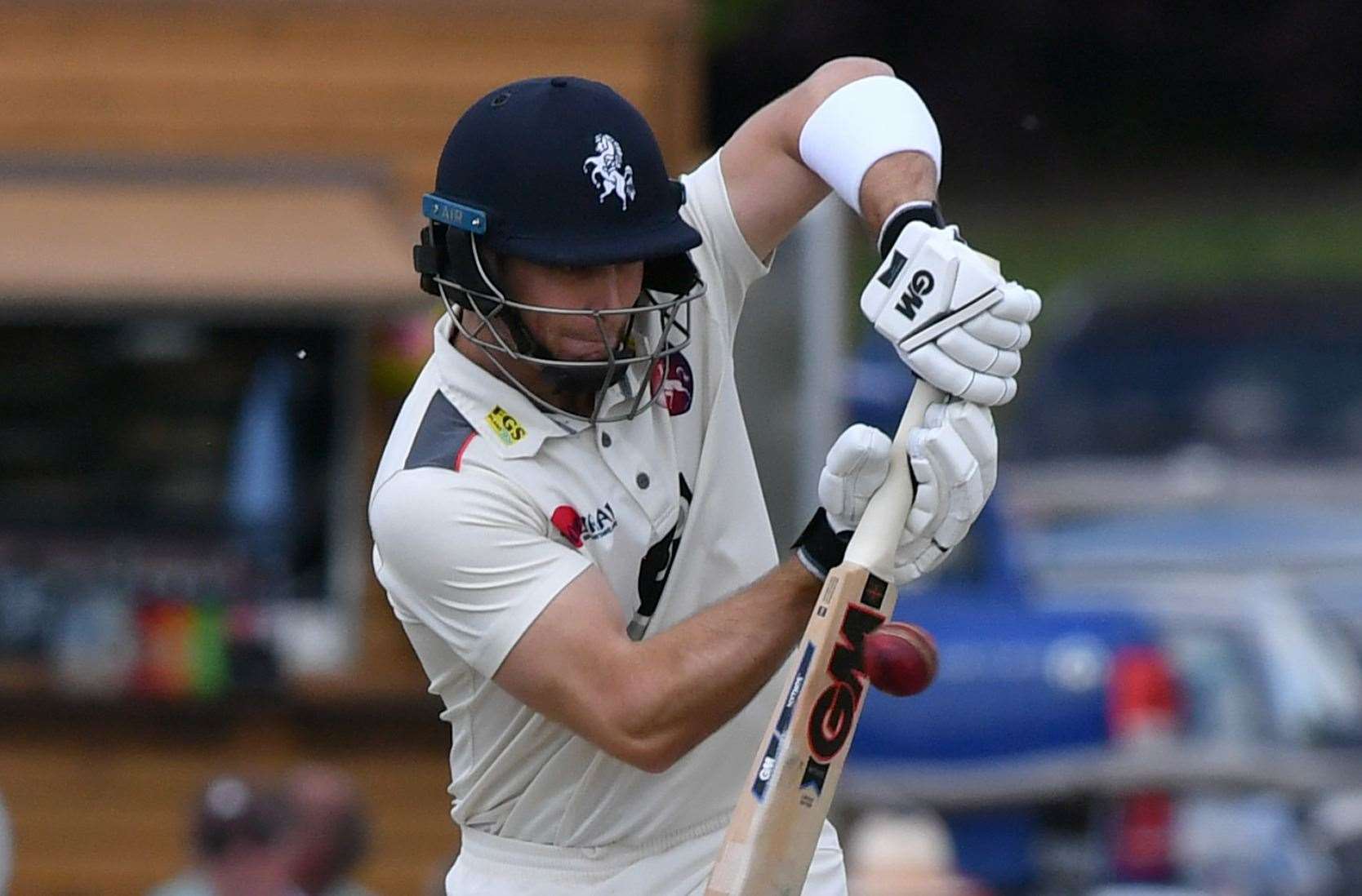 Sean Dickson - top scored for Kent against Somerset as they were all out for just 59. Picture: Keith Gillard