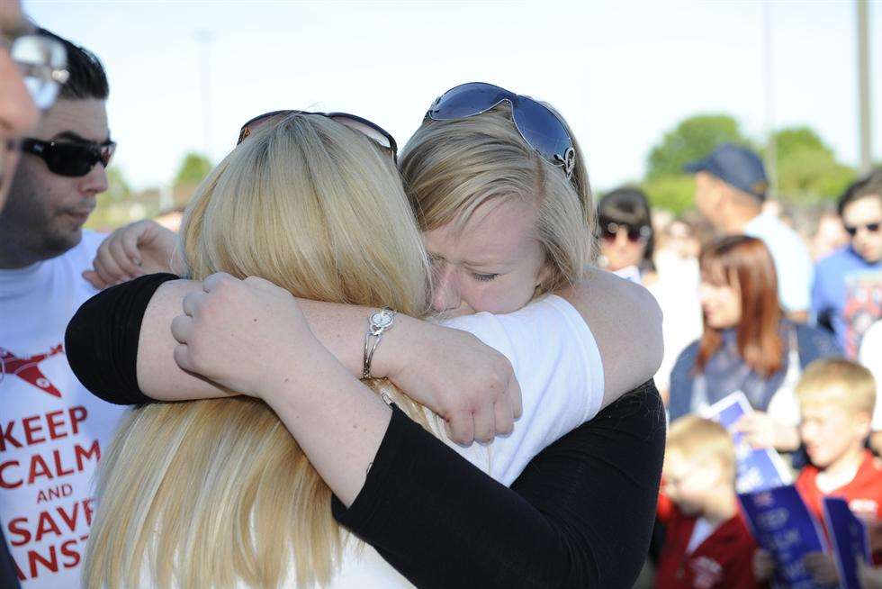 Many families were emotional at the closure of Manston airport. Picture: Tony Flashman