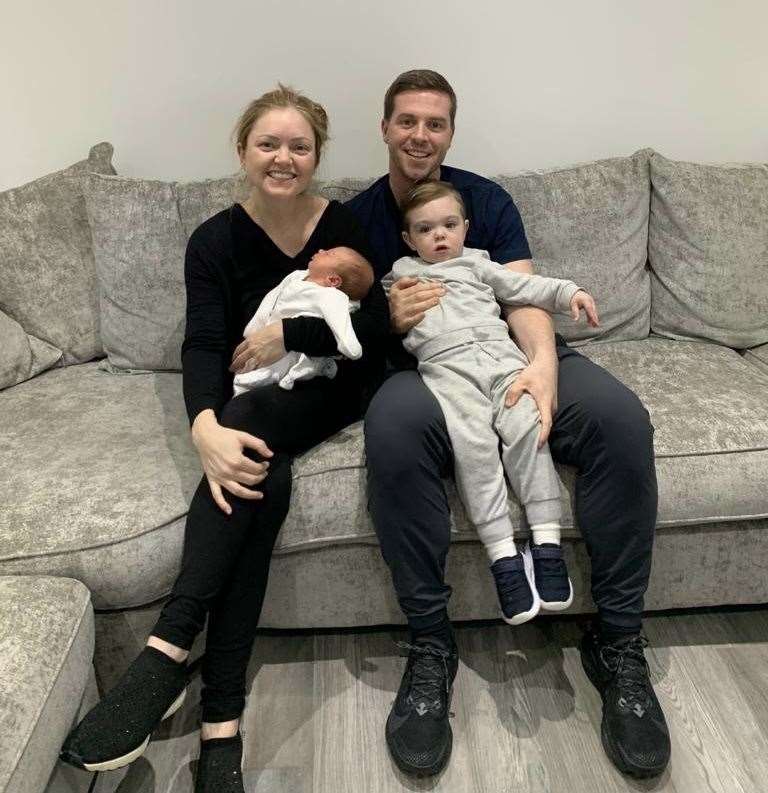 The Rowe family, Laura and Neil and sons Ralph, 2, and baby Samuel are now at home altogether. Picture: Laura Rowe (44989044)