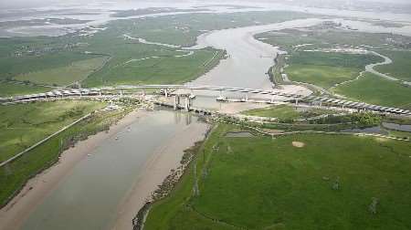 The latest aerial picture of the crossing. Photograph courtesy MEDWAY PORTS