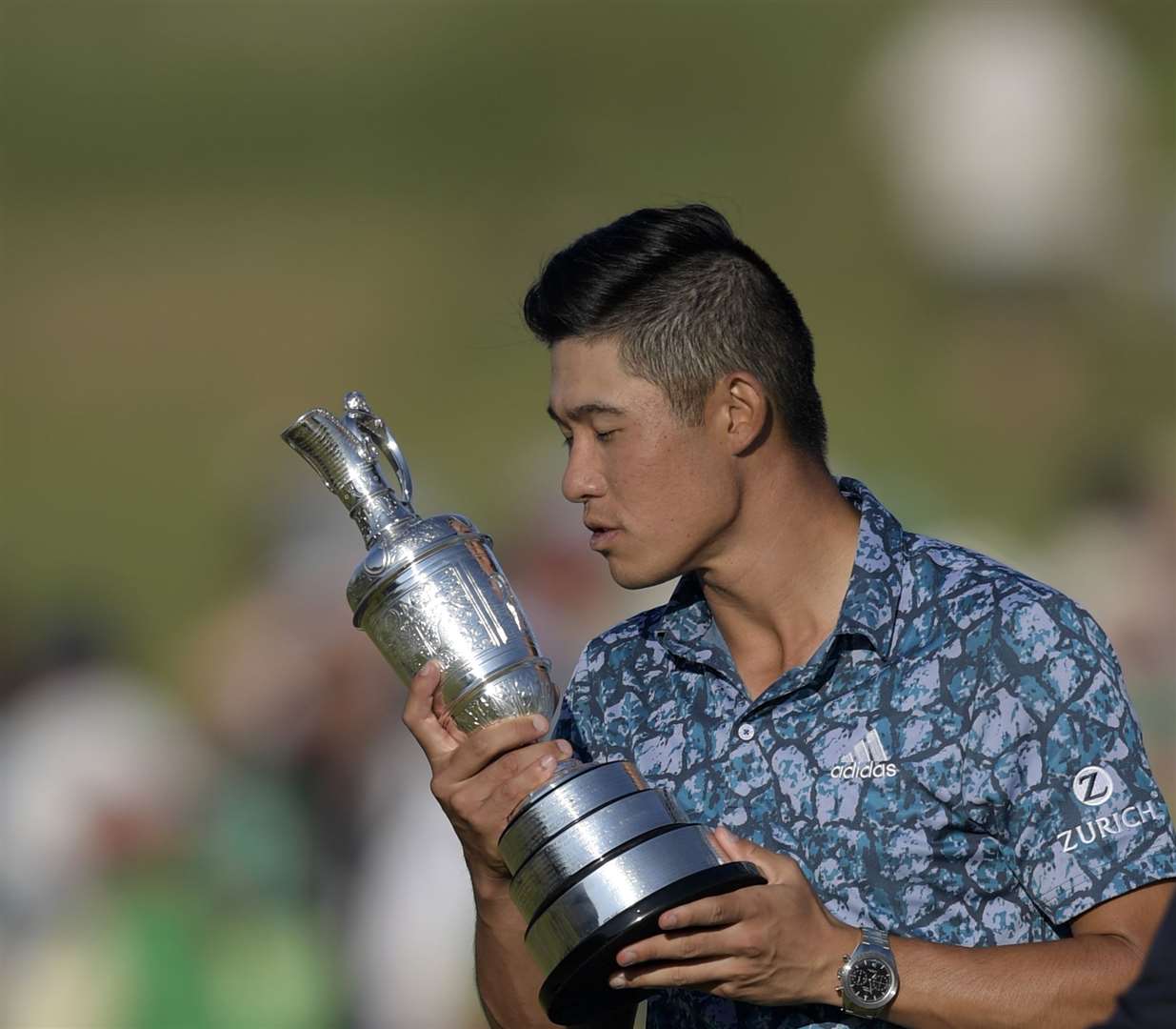 Collin Morikawa with the Claret Jug. Picture: Barry Goodwin (49329381)