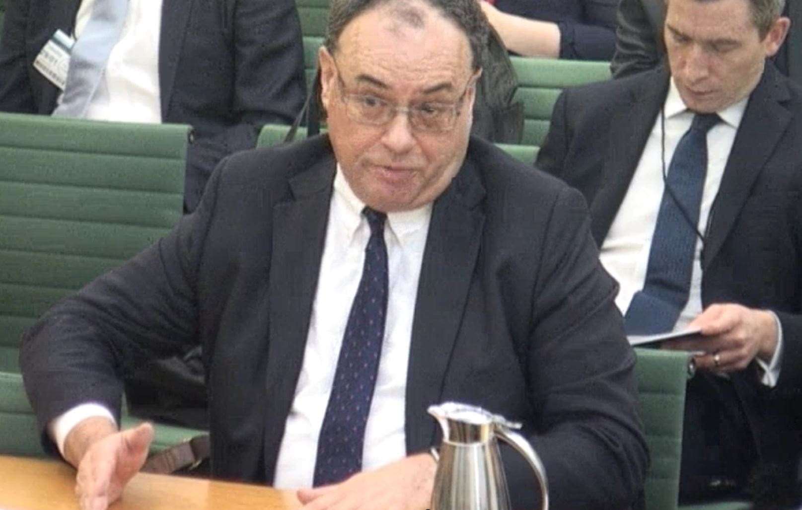 The governor of the Bank of England: Andrew Bailey