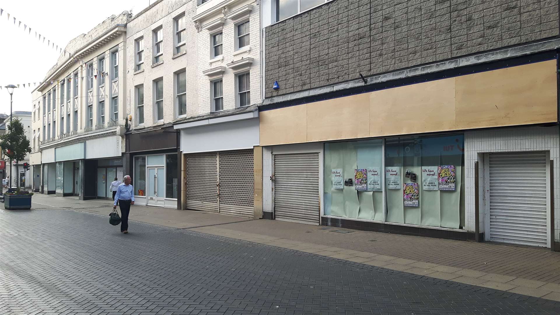 The report said the town centre has had many empty properties, as here in 2018.