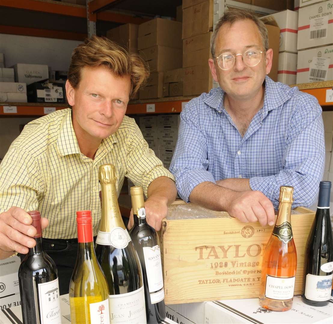 Mark Presland (left) also runs Manor Wines in Adisham. Picture:Chris Davey