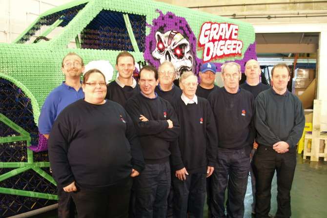 The team from RBLI who constructed the monster truck in 2012
