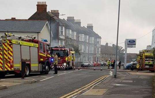 The fire at Tesco in Herne Bay. Picture: Lee Cruse (4013096)