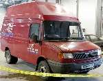 It is thought this red van was used in the kidnap of Mr Dixon's family. Picture: Gareth Fuller (PA/Pool)